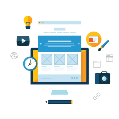 Web Design Services Web Design Cleveland - A picture of a website page layout depicting modern design services.